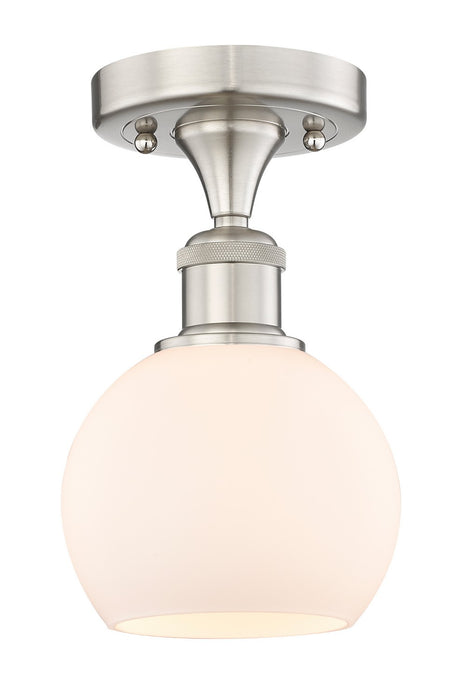 Innovations 616-1F-SN-G121-6 One Light Semi-Flush Mount, Brushed Satin Nickel