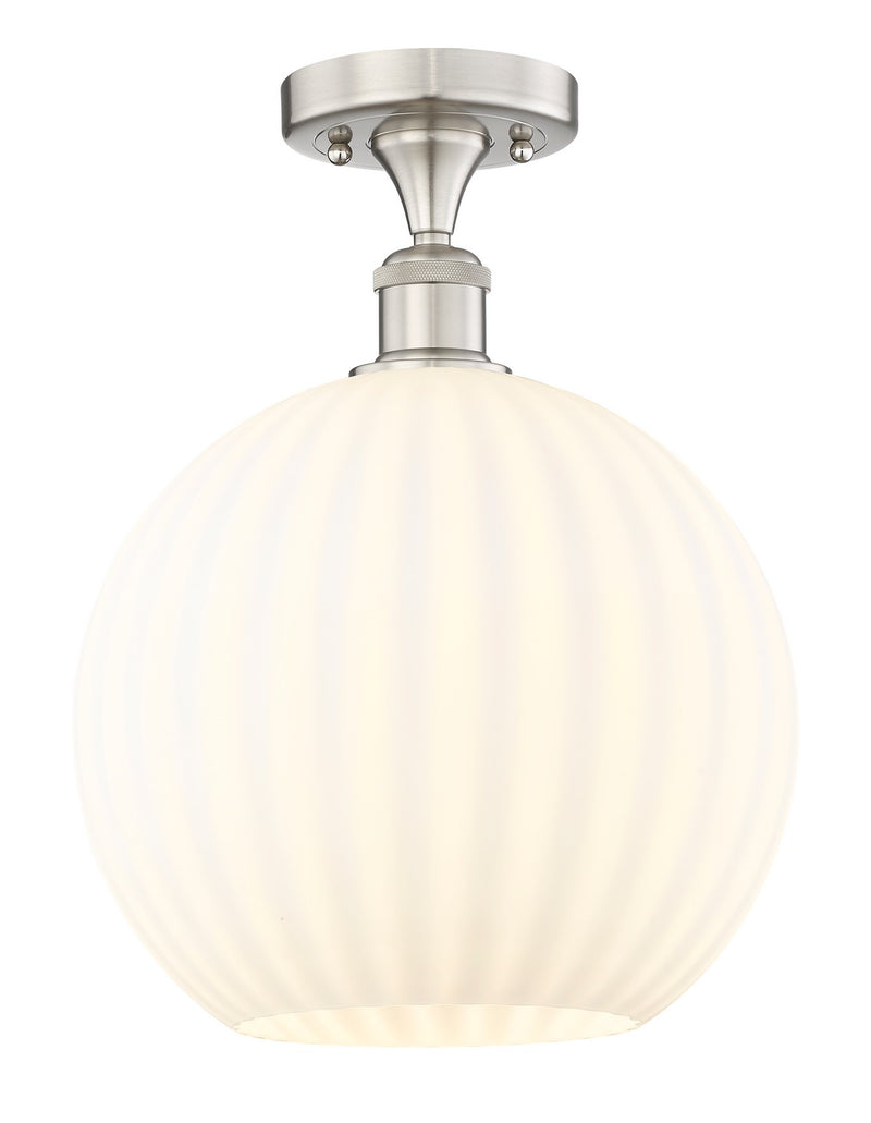 Innovations 616-1F-SN-G1217-12WV LED Semi-Flush Mount, Brushed Satin Nickel