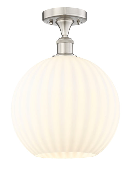 Innovations 616-1F-SN-G1217-12WV LED Semi-Flush Mount, Brushed Satin Nickel