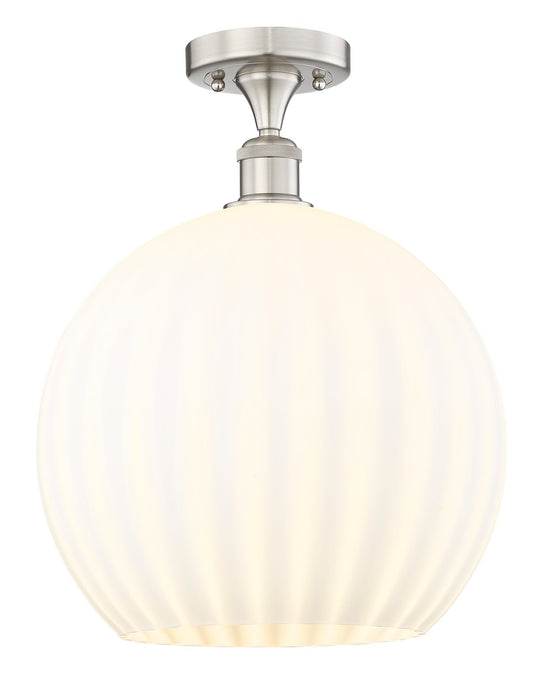 Innovations 616-1F-SN-G1217-14WV LED Semi-Flush Mount, Brushed Satin Nickel