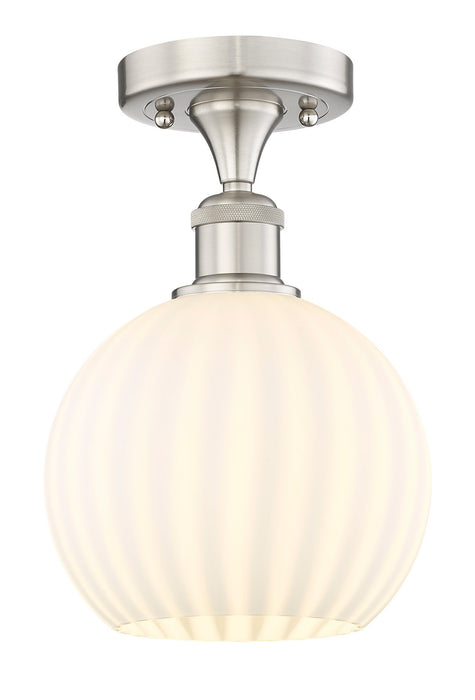 Innovations 616-1F-SN-G1217-8WV LED Semi-Flush Mount, Brushed Satin Nickel