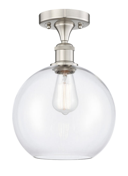 Innovations 616-1F-SN-G122-10 One Light Semi-Flush Mount, Brushed Satin Nickel