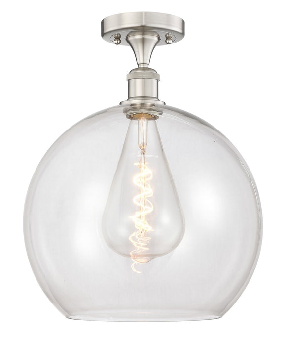 Innovations 616-1F-SN-G122-14 One Light Semi-Flush Mount, Brushed Satin Nickel