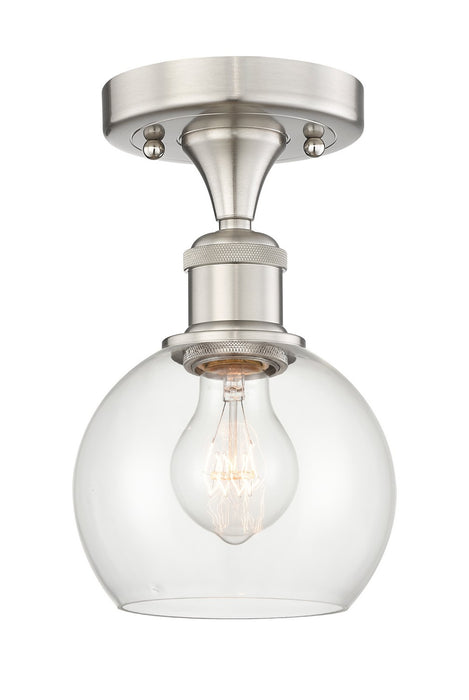 Innovations 616-1F-SN-G122-6 One Light Semi-Flush Mount, Brushed Satin Nickel