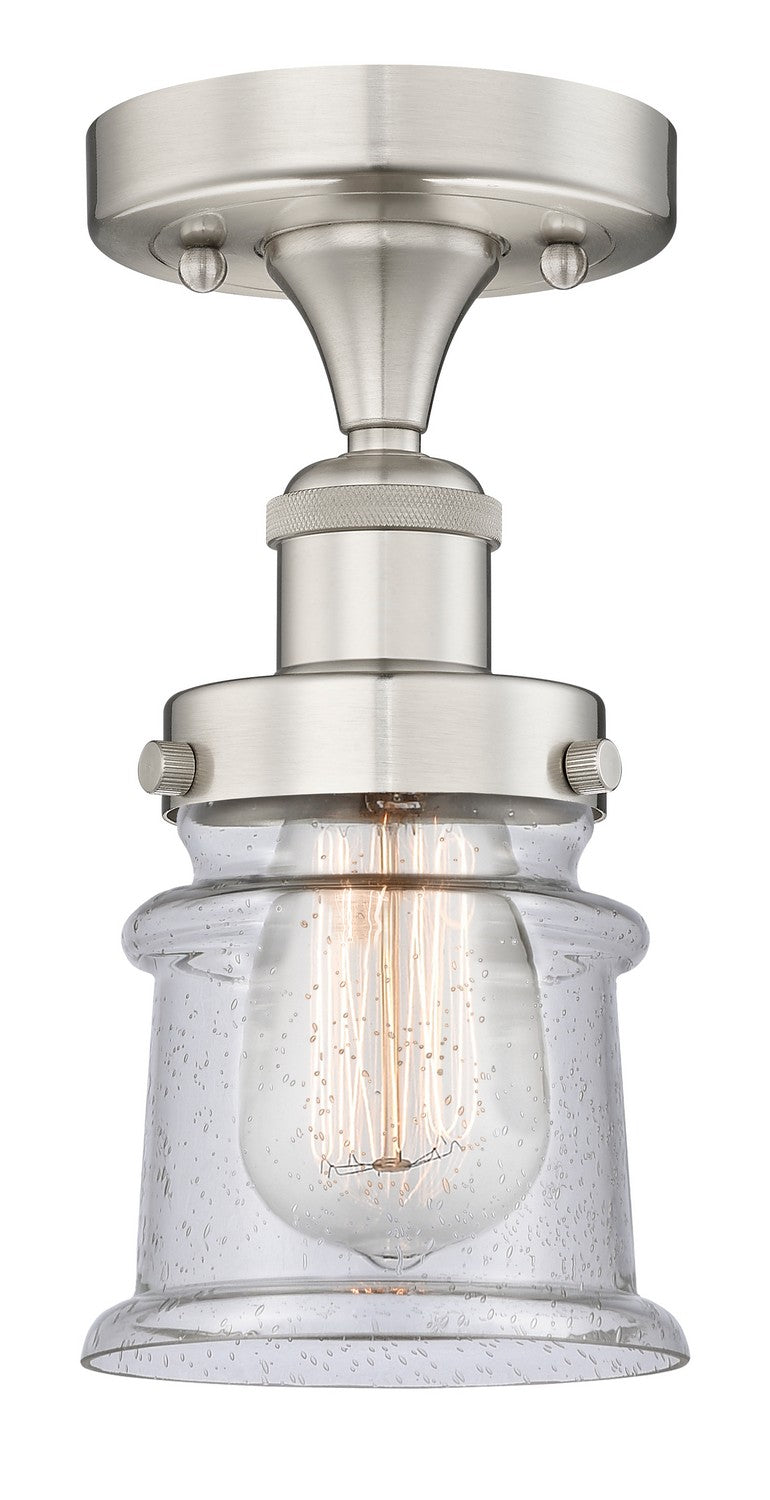 Innovations 616-1F-SN-G184S One Light Semi-Flush Mount, Brushed Satin Nickel