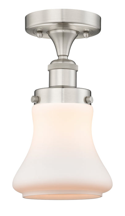 Innovations 616-1F-SN-G191 One Light Semi-Flush Mount, Brushed Satin Nickel
