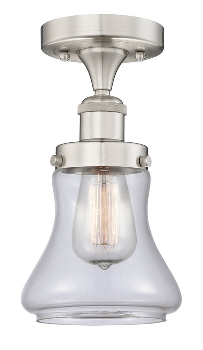 Innovations 616-1F-SN-G192 One Light Semi-Flush Mount, Brushed Satin Nickel
