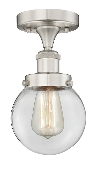 Innovations 616-1F-SN-G202-6 One Light Semi-Flush Mount, Brushed Satin Nickel