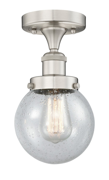 Innovations 616-1F-SN-G204-6 One Light Semi-Flush Mount, Brushed Satin Nickel