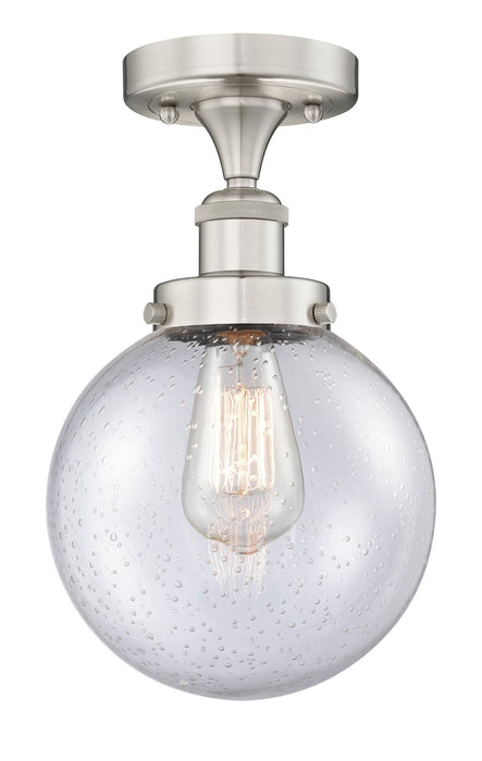 Innovations 616-1F-SN-G204-8 One Light Semi-Flush Mount, Brushed Satin Nickel