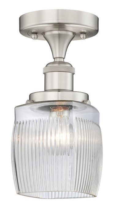 Innovations 616-1F-SN-G302 One Light Semi-Flush Mount, Brushed Satin Nickel