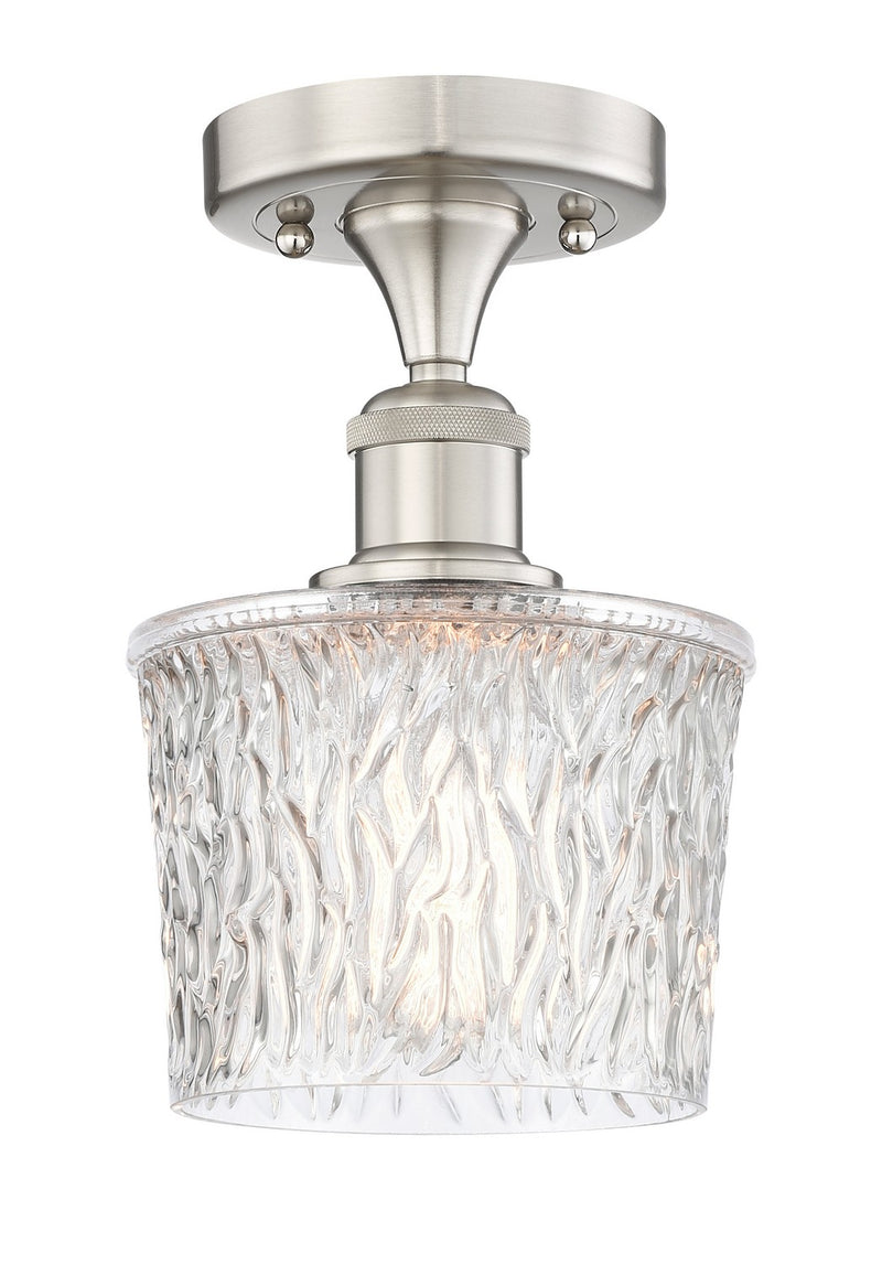 Innovations 616-1F-SN-G402 One Light Semi-Flush Mount, Brushed Satin Nickel