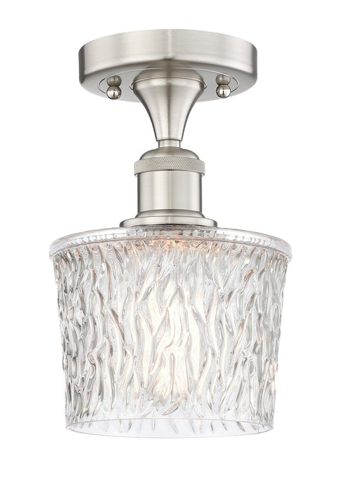 Innovations 616-1F-SN-G402 One Light Semi-Flush Mount, Brushed Satin Nickel