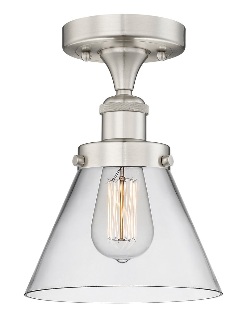 Innovations 616-1F-SN-G42 One Light Semi-Flush Mount, Brushed Satin Nickel