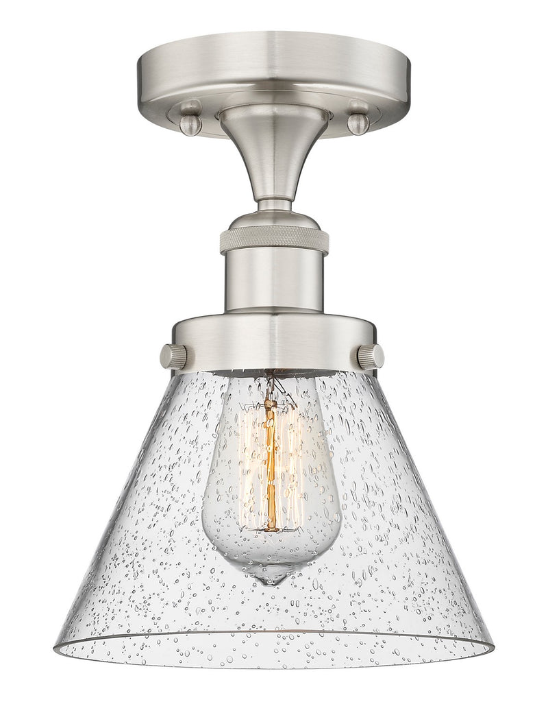 Innovations 616-1F-SN-G44 One Light Semi-Flush Mount, Brushed Satin Nickel