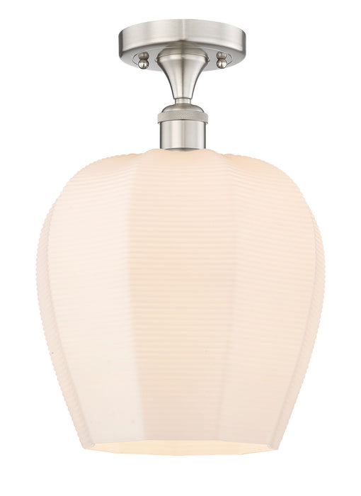 Innovations 616-1F-SN-G461-12 One Light Semi-Flush Mount, Brushed Satin Nickel