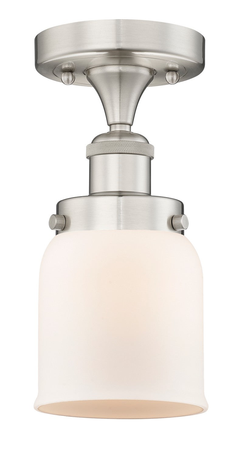 Innovations 616-1F-SN-G51 One Light Semi-Flush Mount, Brushed Satin Nickel