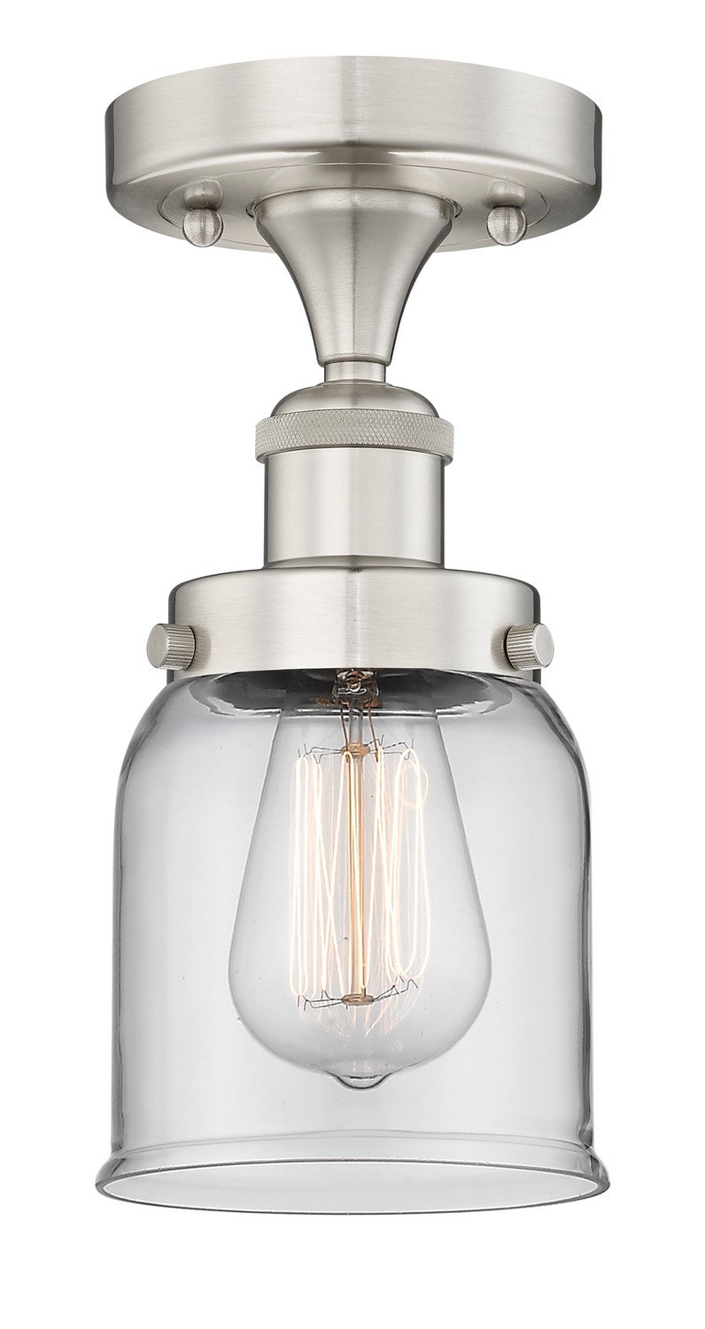 Innovations 616-1F-SN-G52 One Light Semi-Flush Mount, Brushed Satin Nickel