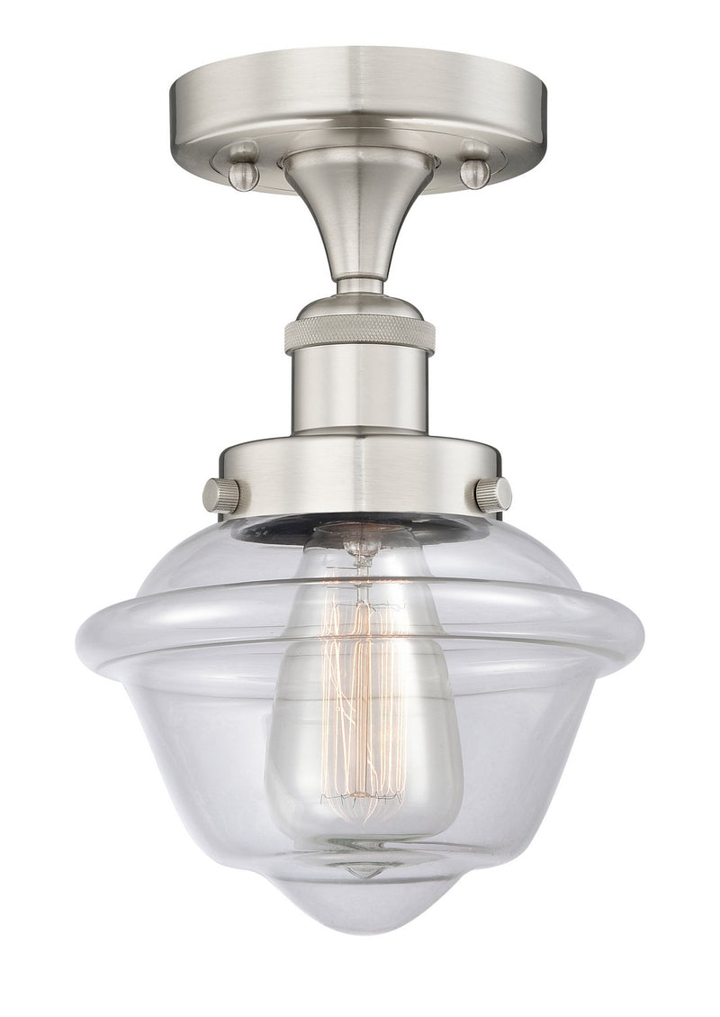 Innovations 616-1F-SN-G532 One Light Semi-Flush Mount, Brushed Satin Nickel