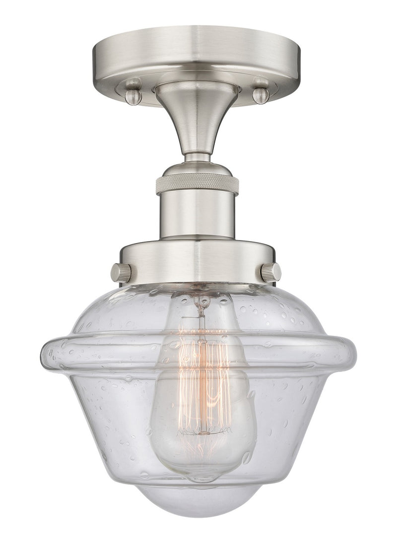 Innovations 616-1F-SN-G534 One Light Semi-Flush Mount, Brushed Satin Nickel