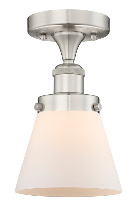 Innovations 616-1F-SN-G61 One Light Semi-Flush Mount, Brushed Satin Nickel
