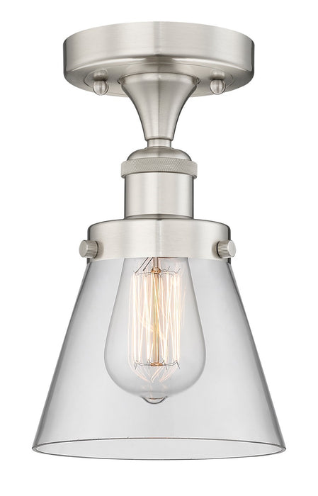 Innovations 616-1F-SN-G62 One Light Semi-Flush Mount, Brushed Satin Nickel