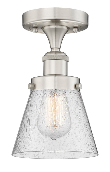 Innovations 616-1F-SN-G64 One Light Semi-Flush Mount, Brushed Satin Nickel