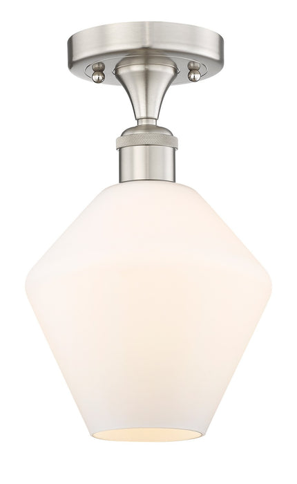 Innovations 616-1F-SN-G651-8 One Light Semi-Flush Mount, Brushed Satin Nickel