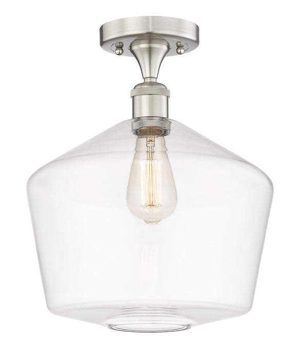 Innovations 616-1F-SN-G652-12 One Light Semi-Flush Mount, Brushed Satin Nickel