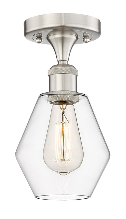Innovations 616-1F-SN-G652-6 One Light Semi-Flush Mount, Brushed Satin Nickel