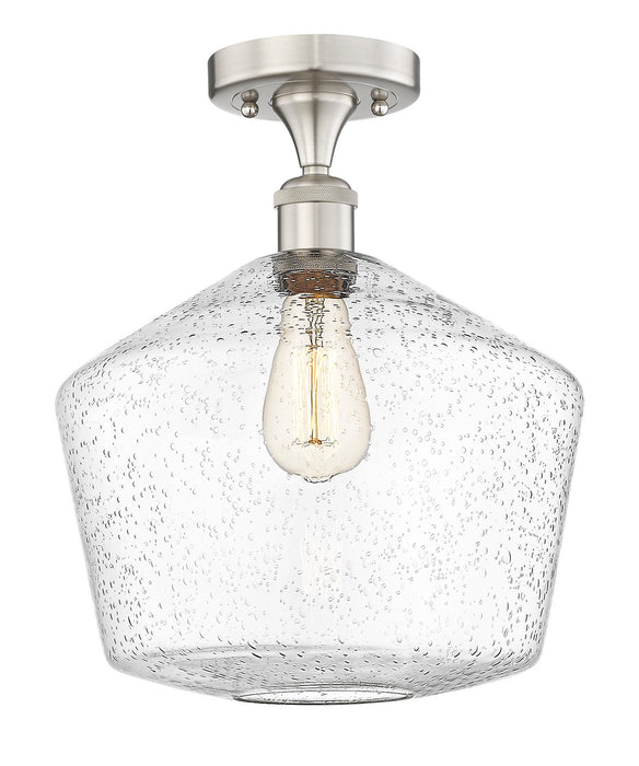 Innovations 616-1F-SN-G654-12 One Light Semi-Flush Mount, Brushed Satin Nickel
