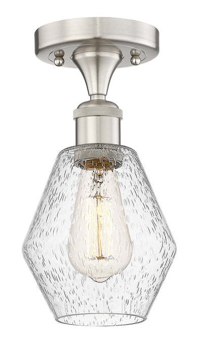 Innovations 616-1F-SN-G654-6 One Light Semi-Flush Mount, Brushed Satin Nickel