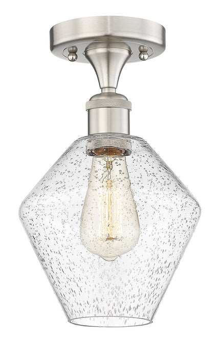 Innovations 616-1F-SN-G654-8 One Light Semi-Flush Mount, Brushed Satin Nickel