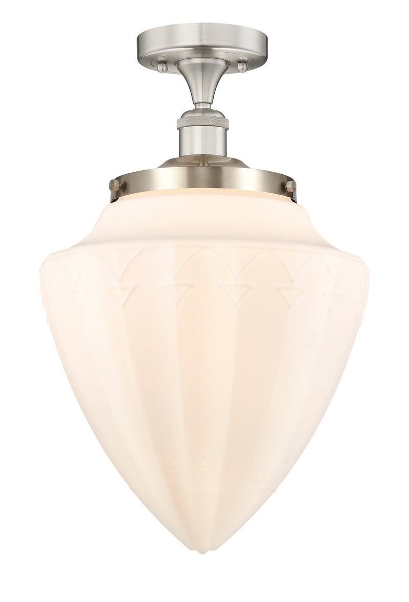 Innovations 616-1F-SN-G661-12 LED Semi-Flush Mount, Brushed Satin Nickel
