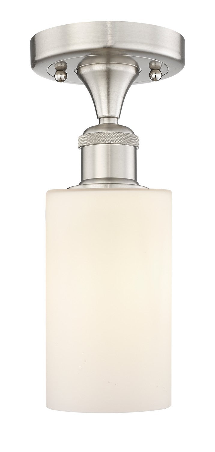 Innovations 616-1F-SN-G801 One Light Semi-Flush Mount, Brushed Satin Nickel