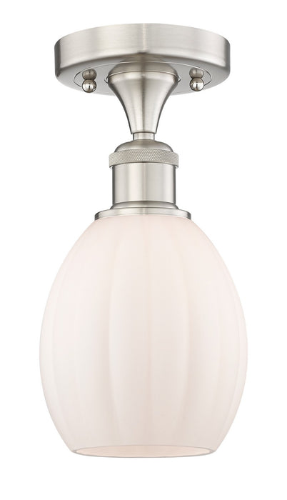 Innovations 616-1F-SN-G81 One Light Semi-Flush Mount, Brushed Satin Nickel