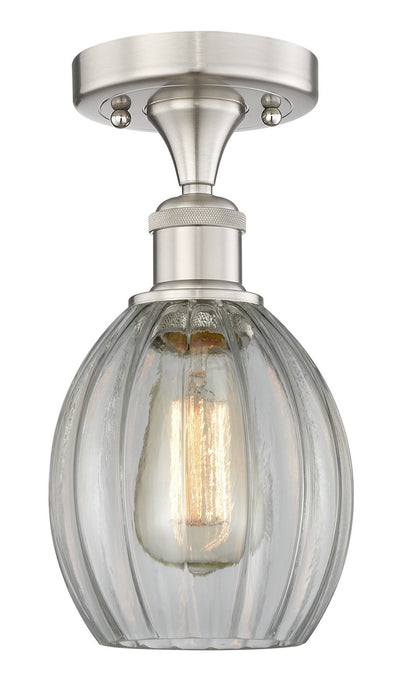 Innovations 616-1F-SN-G82 One Light Semi-Flush Mount, Brushed Satin Nickel