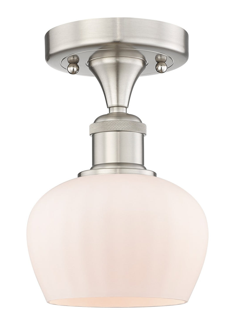 Innovations 616-1F-SN-G91 One Light Semi-Flush Mount, Brushed Satin Nickel