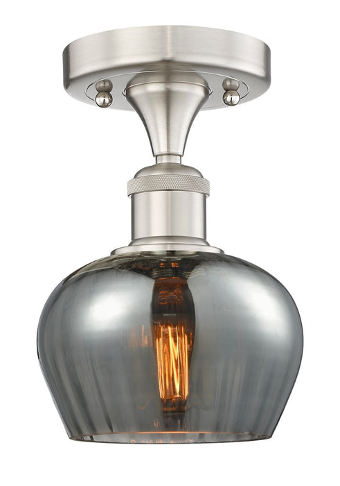 Innovations 616-1F-SN-G93 One Light Semi-Flush Mount, Brushed Satin Nickel