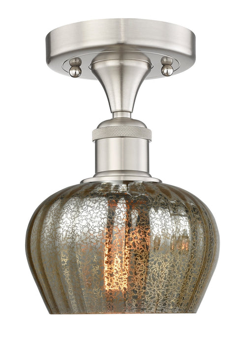 Innovations 616-1F-SN-G96 One Light Semi-Flush Mount, Brushed Satin Nickel