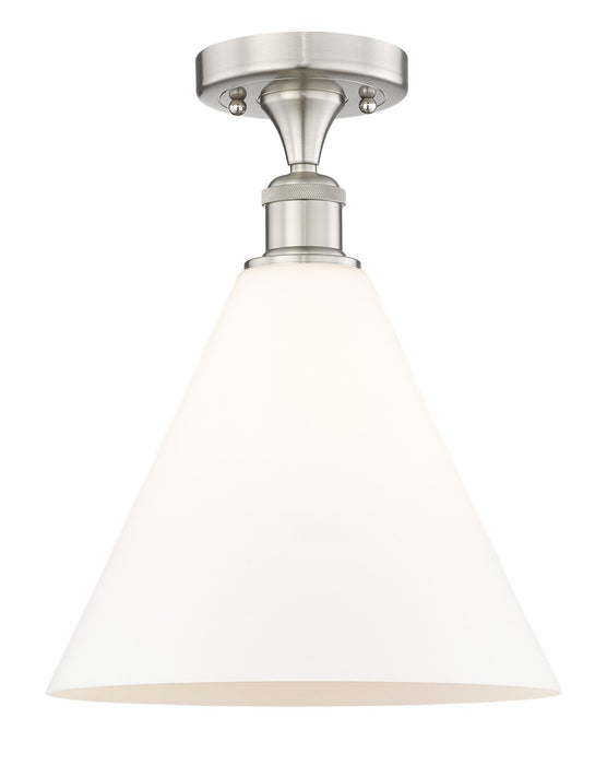 Innovations 616-1F-SN-GBC-121 One Light Semi-Flush Mount, Brushed Satin Nickel