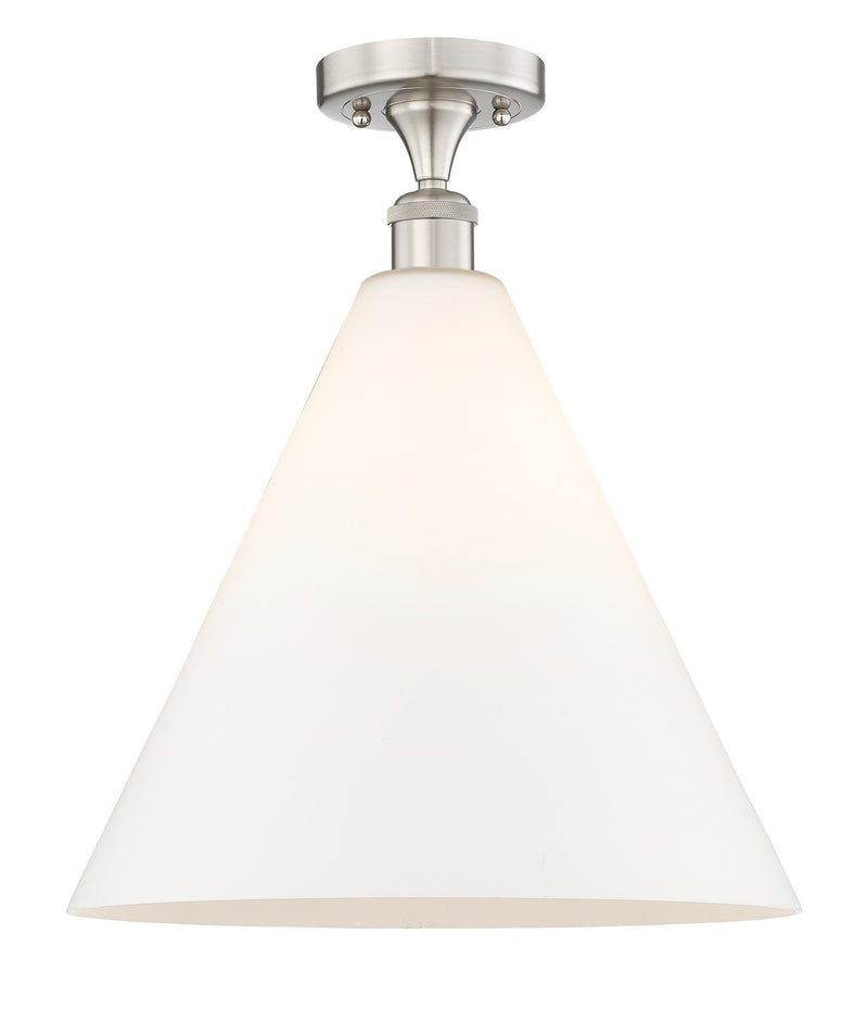 Innovations 616-1F-SN-GBC-161 One Light Semi-Flush Mount, Brushed Satin Nickel