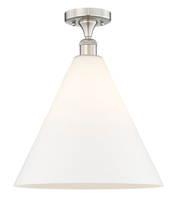 Innovations 616-1F-SN-GBC-161 One Light Semi-Flush Mount, Brushed Satin Nickel