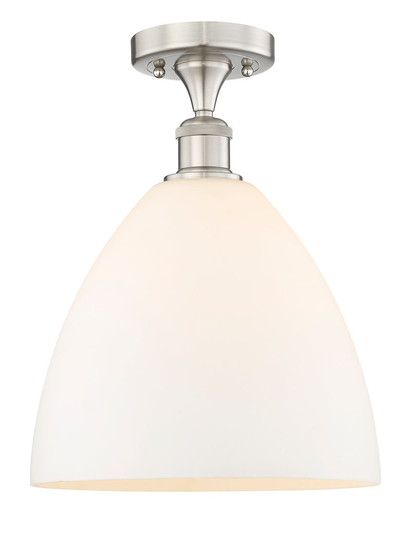 Innovations 616-1F-SN-GBD-121 One Light Semi-Flush Mount, Brushed Satin Nickel