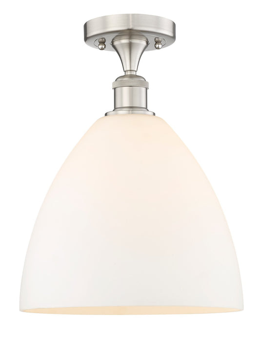 Innovations 616-1F-SN-GBD-121 One Light Semi-Flush Mount, Brushed Satin Nickel