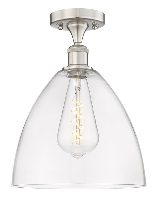 Innovations 616-1F-SN-GBD-122 One Light Semi-Flush Mount, Brushed Satin Nickel