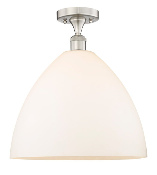 Innovations 616-1F-SN-GBD-161 One Light Semi-Flush Mount, Brushed Satin Nickel