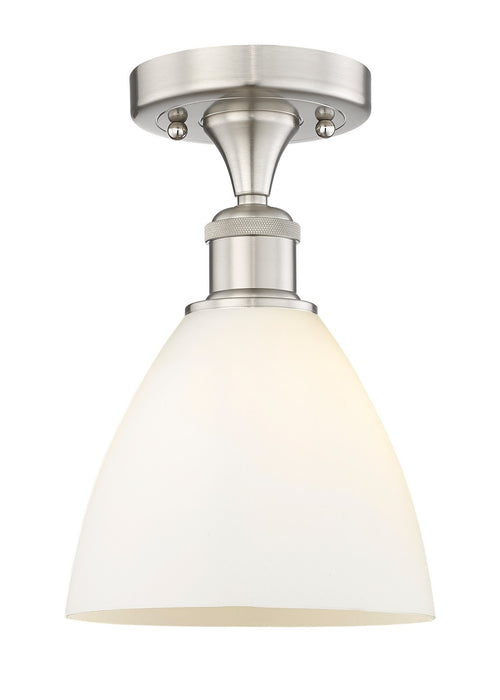 Innovations 616-1F-SN-GBD-751 One Light Semi-Flush Mount, Brushed Satin Nickel