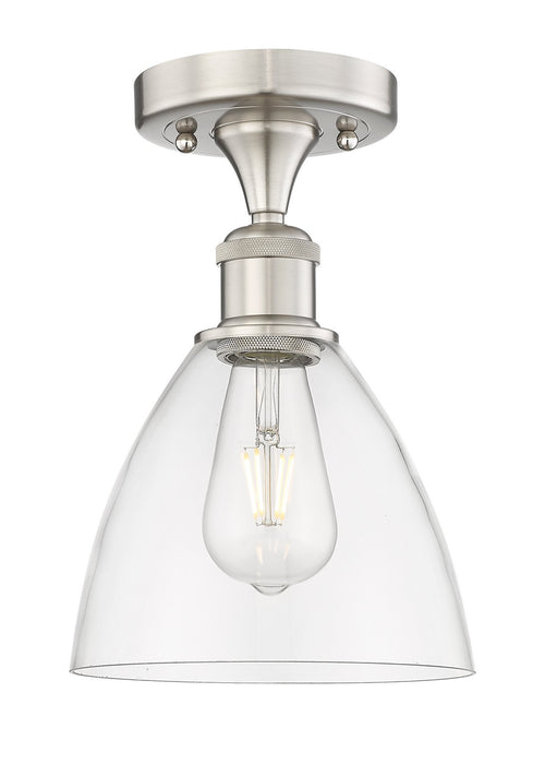 Innovations 616-1F-SN-GBD-752 One Light Semi-Flush Mount, Brushed Satin Nickel