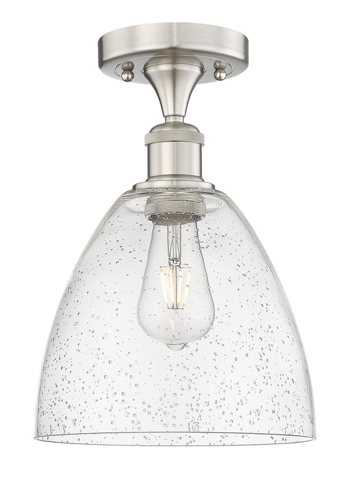 Innovations 616-1F-SN-GBD-94 One Light Semi-Flush Mount, Brushed Satin Nickel